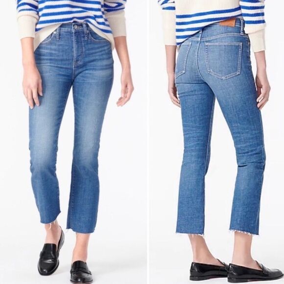 J. Crew 9" Billie Demi Boot Crop Jean Homestead Wash 26 - Picture 1 of 13